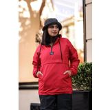 Good Fashion Rahat Kesim Içi Kürklü Kanguru Cep Kadın Yağmurluk Mont