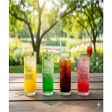 Good Morning Isıya Dayanıklı Borosilikat Cam Bardak Seti - Meşrubat Bardağı 380 ml - 4 Adet