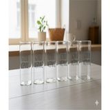 Good Morning Isıya Dayanıklı Borosilikat Cam Bardak Seti - Meşrubat Bardağı 380 ml - 6 Adet
