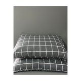 GOOD MORNİNG PAMUKKALE SİYAH KARELİ DESEN YASTIK KILIFI 2 Lİ 50X70