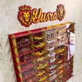Good Sign 1/64 Ölçek 50ARAÇLIK Taraftar Serisi Hotwheels Matchbox Metal Araç Uyumlu Model Oyuncak Araba Rafı - Sarı - Kırmızı