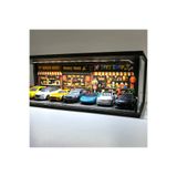 GOOD SIGN Diorama Garaj 1/64 Ölçek 8Li LED Işıklı USB Kablolu Model Araba Pleksi Kapaklı Dekoratif Vitrin