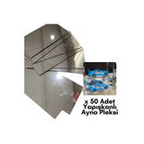 GOOD SIGN Oyuncak Araba Rafı İçi 9x4 Cm Kendinden Yapışkanlı 50 Adet Dekoratif Pleksi Ayna