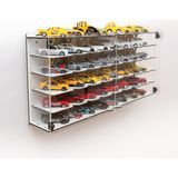 Good Sign Pleksi Kapak 48 Araçlık 1/64 Hotwheels, Matchbox Uyumlu Hobi Oyuncak Araba Rafı Koleksiyon Model Araba Garajı - Beyaz