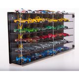Good Sign Pleksi Kapak 48 Araçlık 1/64 Hotwheels, Matchbox Uyumlu Hobi Oyuncak Araba Rafı Koleksiyon Model Araba Garajı - Siyah