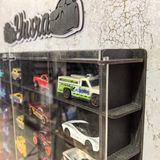 Good Sign Pleksi Kapaklı 1/64 Ölçek 50ARAÇ Hotwheels Matchbox Metal Araç Uyumlu Model Oyuncak Araba Rafı - Eskitme Siyah