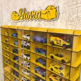 Good Sign Pleksi Kapaklı 1/64 Ölçek 50ARAÇ Hotwheels Matchbox Metal Araç Uyumlu Model Oyuncak Araba Rafı - Sarı