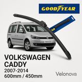Good Year 2’li Set Muz Tipi Silecek Takımı Volkswagen Caddy 2007-2014 Ön Cam Sileceği 600MM-450MM