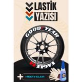 Good Year Motosiklet Ve Otomobil Araç 3d Oto Lastik Yazısı Sticker Arma Seti – 8 Adet