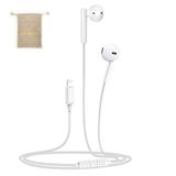 GOODBONG Bas Stereo Ses Kablolu Lightning Kulaklıklar iPhone/iPad/iPod ile Uyumlu, MFi Sertifikalı Kulaklıklar Mikrofon ve Ses Kontrollü Kulak İçi Kulaklıklar (Beyaz)