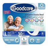 Goodcare Belbantlı Tekstil Yüzey Hasta Bezi L-Large Beden 90 Adet