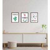 Goods Vibes Only Tasarım Duvar Panosu 3'lü Set