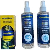 Goodyear Araç Bakım Seti (Buğu Önleyici + Buz Çözücü + Klima Temizleyici) - Siyah