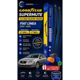 Goodyear Fiat Linea 2007-2025 Supermute 2'li Muz Silecek Takımı 650MM 380MM-6'LI Mikro Fiber Bez Hediye