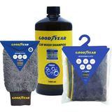 Goodyear Oto Şampuan Mikrofiber Bez ve Yıkama Eldiven Seti - 1 lt