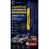 Goodyear Renault Clio Supermute 2'li Muz Silecek Takımı 2005-2012 Hatchback (5 Kapı) (600MM+400MM)-6'LI Mikro Fiber Bez Hediye