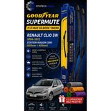 Goodyear Renault Clio Supermute 2'li Muz Silecek Takımı 2008-2012 Sw (600MM+400MM)-6'LI Mikro Fiber Bez Hediye