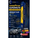 Goodyear Renault Clio Supermute 2'li Muz Silecek Takımı 2013-2022 Sw (650MM+350MM)-6'LI Mikro Fiber Bez Hediye