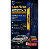 Goodyear Renault Fluence Supermute 2'li Muz Silecek Takımı 2010-2022 Sedan (600MM+400MM)-6'LI Mikro Fiber Bez Hediye