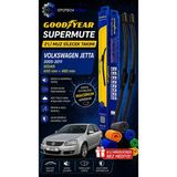 Goodyear Volkswagen Jetta Supermute 2'li Muz Silecek Takımı 2005-2011 Sedan (600MM+480MM)-6'LI Mikro Fiber Bez Hediye