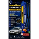 Goodyear Volkswagen Passat Supermute 2'li Muz Silecek Takımı 2002-2005 Sedan (530MM+500MM)-6'LI Mikro Fiber Bez Hediye