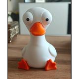 Goofy Series GOOSE Hareketli Gözlü Şapşal Kaz Biblo, NOAMS Esprili Hayvan Figürü, Eğlenceli Bilgisayar Ve Çalışma Masası Objeleri, İlginç Pop Art Oda Aksesuarı