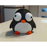 Goofy series – PENGUIN Movable Eyes NOAMS PENGUEN Hareketli Gözlü Şapşal Penguen Biblo, NOAMS Esprili Hayvan Figürü, Eğlenceli Masa Üstü Ve Bilgisayar Masası Objeleri, İlginç Pop Art Oda Dekorasyonu