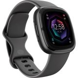 Google Fitbit Sense 2 Akıllı Saat Kadın Erkek Dahili Gps ve Telefon Fonksiyonlu Fitness Saati - 41 - 45 mm - Siyah - Renk - Beden
