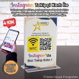 Google Işletme Yorum Kartı - Standlı - Nfc ve Karekod Özellikli - INSTAGRAM KART