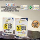Google Işletme Yorum Kartı - Standlı - Nfc ve Karekod Özellikli - MEGA İKİLİ KART