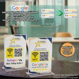 Google Işletme Yorum Kartı - Standlı - Nfc ve Karekod Özellikli - SUPER İKİLİ KART