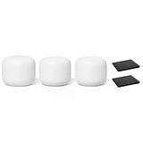 Google Nest Wifi Mesh Yönlendirici (AC2200), 2 Noktalı, Yerleşik Google Asistan, 3'lü Paket, Kar - 5400 Ft Kareye Kadar Tüm Ev Kapsama Alanı, Çoklu 4K Strea...
