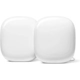 Google Nest Wifi Pro - Wi-Fi 6e - Yüksek Hız ve Tüm Evi Kapsama Alanına Sahip Güvenilir Ev Wi-Fi Sistemi - Mesh Yönlendirici - Perakende Olmayan Paketleme - 2 Paket - S...