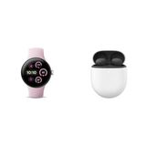 Google Paketi - Pixel Watch 3 (Cilalı Gümüş - Pembe Kuvars Bant - 41 mm WiFi) ve Pixel Buds Pro 2 Kulaklıklar (Hazel)