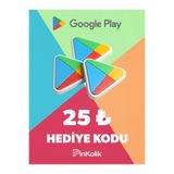 Google Play Hediye Kodu Google Play 25 TL Hediye Kartı