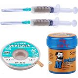 Goot Wick Mechanic Krem Lehim Solder Paste 138°C 42 Gr Lehim Toplama CP-3515 Emme Teli 3,5 mm Set