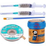 Goot Wick Solder Paste Krem Lehim 138°C 42 Gr Lehim Toplama CP-3515 Emme Teli 3,5 mm Set 5/1
