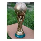 GoPLAST 25 Cm Boy Dünya Kupası Gold Kaplama Gerçek Boyut Messi Qatar Futbol (1) Kg