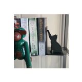 Goplast Premium Kara Kedi Figürlü Dekoratif Kitap Tutucu, Kitap Desteği, Kedili Kitaplık Süsü, Kitap Standı