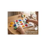 Goplast Premium Organik Bazlı Renkli Yapboz Seti Oyuncağı - Geometrik Eşleştirme Eğitici Aktivite Seti - Montessori Okul Öncesi Öğretici Çocuk İnce Motor Gelişimi Puzzle