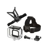 Gopro Hero 13 Hero12 Hero 11 Hero 10 Hero 9 Black Uyumlu Housing Kafa Bandı ve Göğüs Kemeri 5 Parça Set Go209