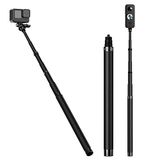 GoPro Insta360 için Selfie Çubuğu, Go Pro Max Hero 11 10 9 8 7 6 5 Insta 360 One RS X2 Go 2 DJI Action 2 AKASO Monopod Hafif Su Geçirmez Uzatma (116 cm/45 inç)