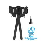 Gopro Motor Kask Çene Bağlantı Aparatı Gümüş Gri Gopro Hero12 , Hero11 ,hero10/9/8/max 360/osmo Action
