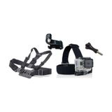 Gopro Uyumlu Kafa Bandı + Göğüs Bandı + J Hook + Uzun Vida Set