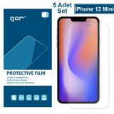 Gor İphone 12 Mini 5.4 Hd Ekran Koruyucu Jelatin 5 Adet Set-(5775)