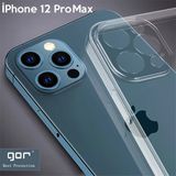Gor İphone 12 Pro Max 6.7 İnch Kılıf Kamera Korumalı Şeffaf Silikon Kılıf-(5775)