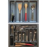 Gör Seç 2li Set 55x49 Düzenleyici Raf 55*49 Kepçelik , Kaşıklık (48X40 A KESİLEBİLİR) Mutfak Organizer Çeyiz - Gri