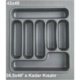 Gör Seç 42X49 Gri Çekmece Içi Kaşıklık Kepçelik Çekmece Düzenleyici - kesilebilir