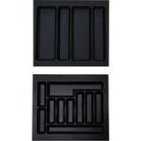 Gör Seç 55 cm x 49 cm Çekmece Içi Siyah Kaşıklık ve Kepçelik Set 50X40'A Kadar Kesilebilir Çeyiz Seti