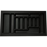 Gör Seç 85 cm x 49 cm Çekmece Içi Düzenleyici Kaşıklık Siyah 80X40'A Kadar Kesilebilir Organizer - Koyu Siyah